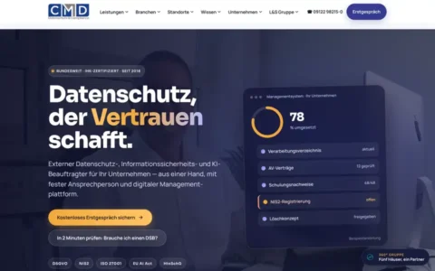 Website CMD Datenschutz